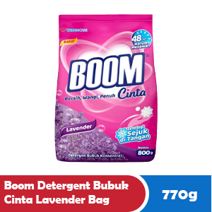 BOOM DETERGENT BUBUK CINTA LAVENDER BAG 800/770g