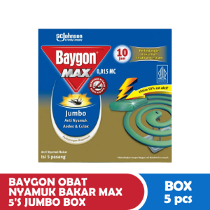 BAYGON OBAT NYAMUK BAKAR MAX 5'S JUMBO BOX