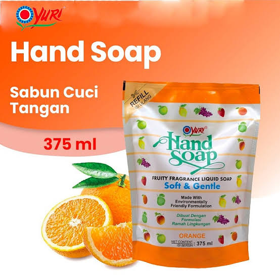 YURI HAND SOAP SOFT & GENTLE ORANGE REFILL 375 ML