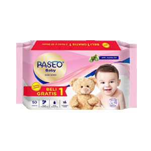 PASEO BABY WIPES WITH JOJOBA OIL50'S PCK