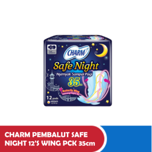 CHARM PEMBALUT SAFE NIGHT 12'S WING PCK 35cm