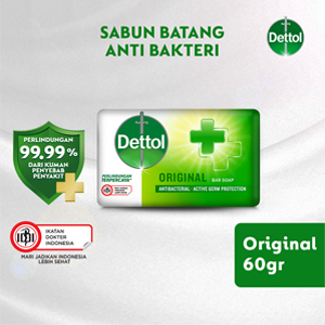 DETTOL SABUN MANDI ANTI BAKTERI ORIGINAL BAR 60g