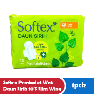 SOFTEX PEMBALUT WNT DAUN SIRIH 10'S SLIM WING PCK