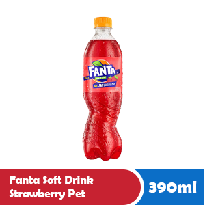 FANTA SOFT DRINK STRAWBERRY PET 390mL