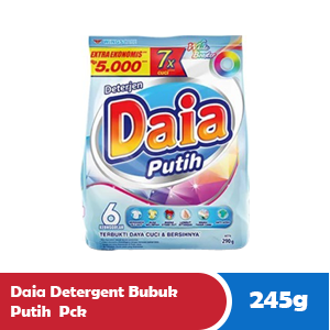 DAIA DETERGENT BUBUK PUTIH PCK 245/190 g