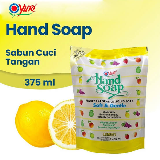 YURI HAND SOAP SOFT & GENTLE LEMON REFILL 375 ML