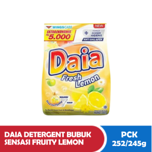 DAIA DETERGENT BUBUK SENSASI FRUITY LEMON PCK 245/190 g