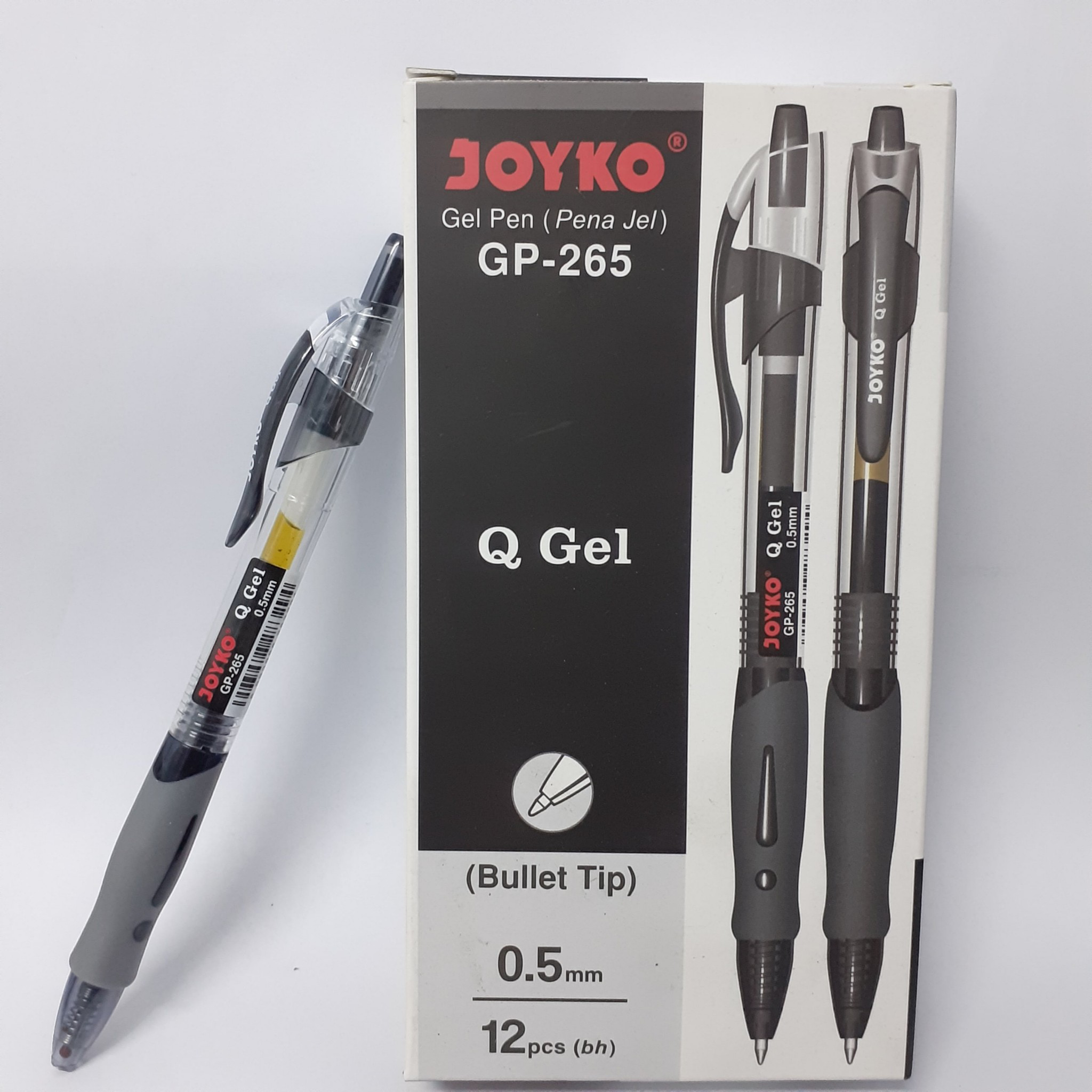 JOYKO GEL PEN GP-265 Q GEL BULLET TIP 0.5MM 12 PCS
