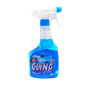 CLING PEMBERSIH KACA PUMP BIRU BTL 425mL
