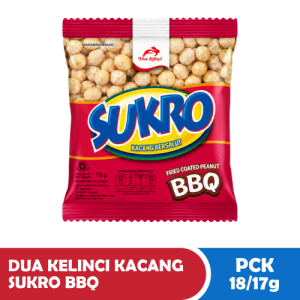 DUA KELINCI KACANG SUKRO BBQ PCK 18/17g
