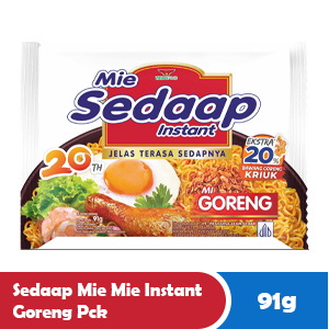 SEDAAP MIE MIE INSTANT GORENG PCK 91g