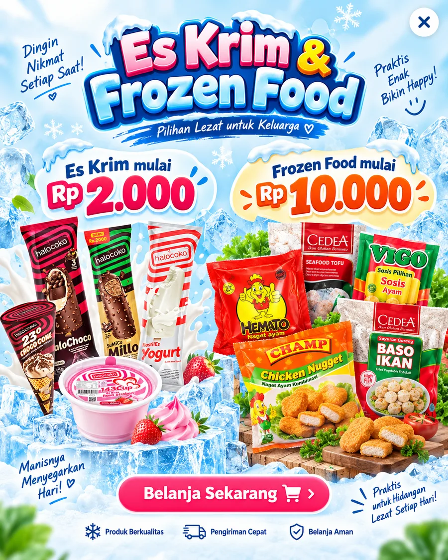 Promo EsKrim & Frozen Food FASMART — Es Krim mulai Rp 2.000, Frozen Food mulai Rp 10.000